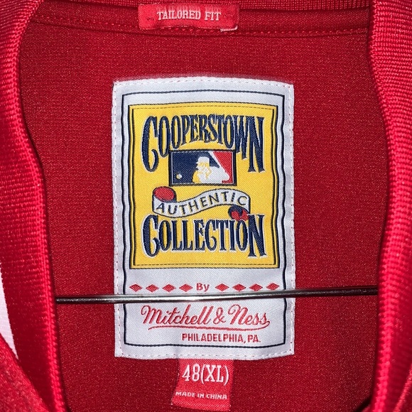 Authentic Mitchell & Ness Reds Cooperstown Jacket varsity adult unisex 48XL - Picture 3 of 8